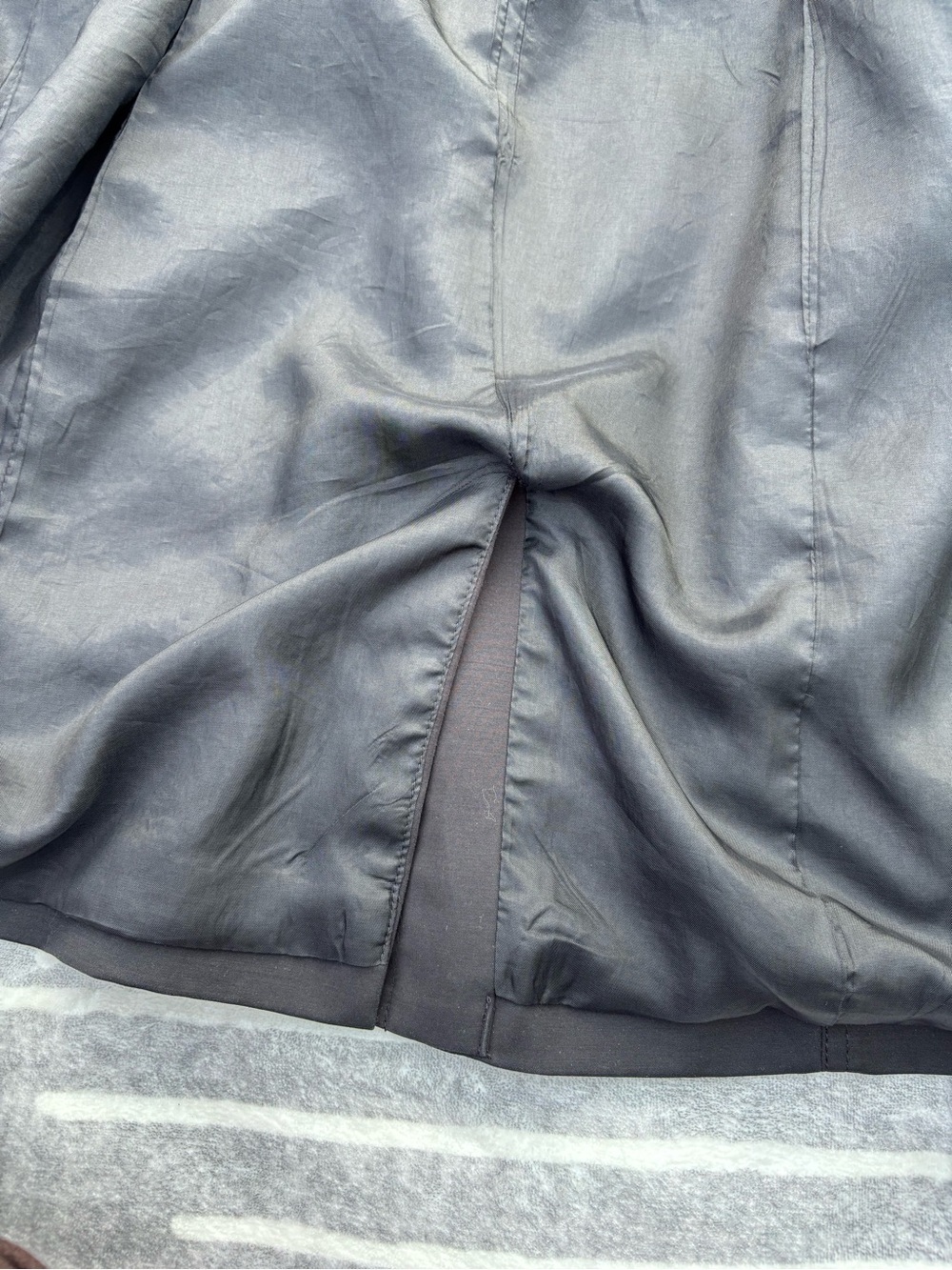 Jones New York Trench Coat, Black and White, Double-Breasted, Belted, Large - Picture 13 of 15